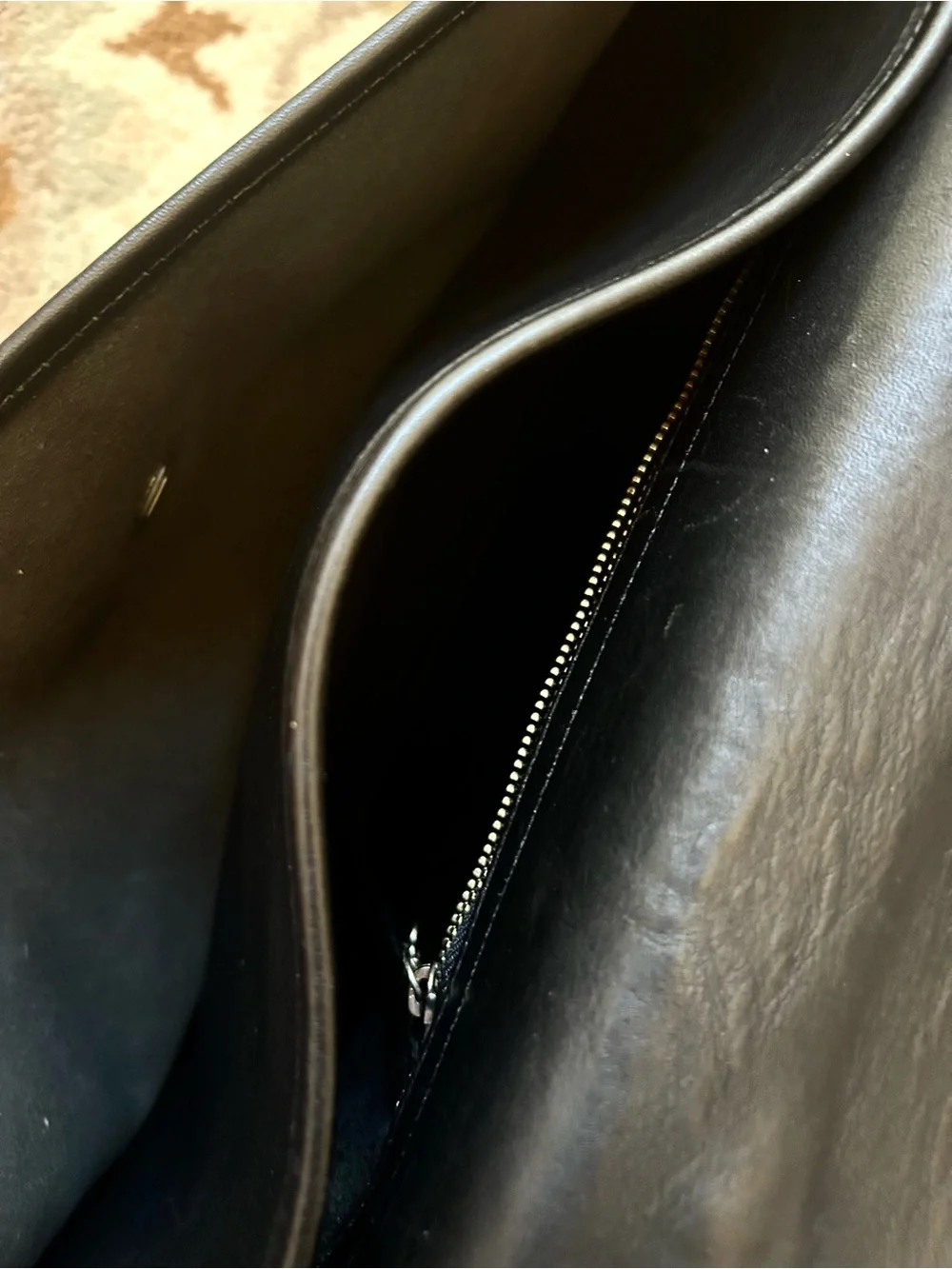 Classic Coach Black Leather Briefcase with Removable Strap EC
